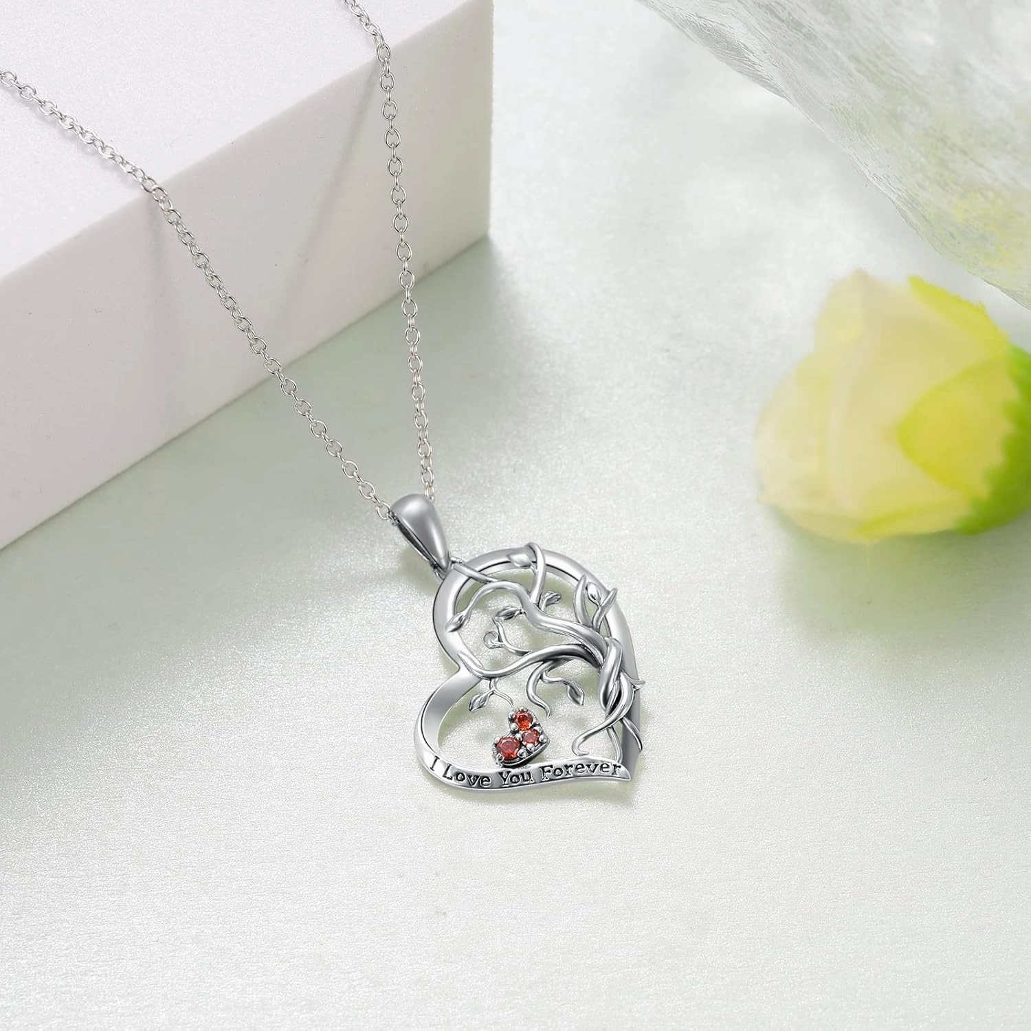 Tree of Life/Mandala/Triple Moon Goddess/Sunflower/Yoga Lotus/Bee Necklace 925 Sterling Silver Necklace for Women Girls