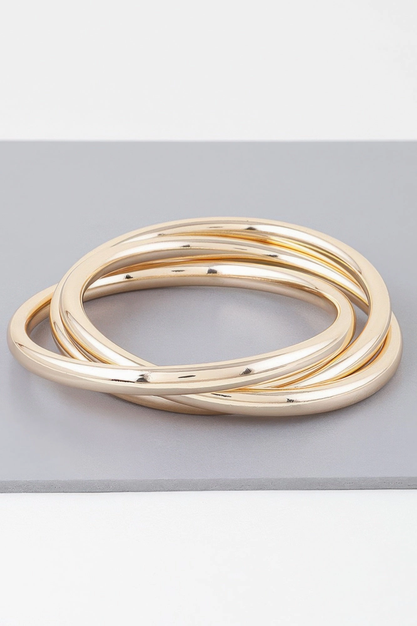 Triple Shiny Bangle Bracelet