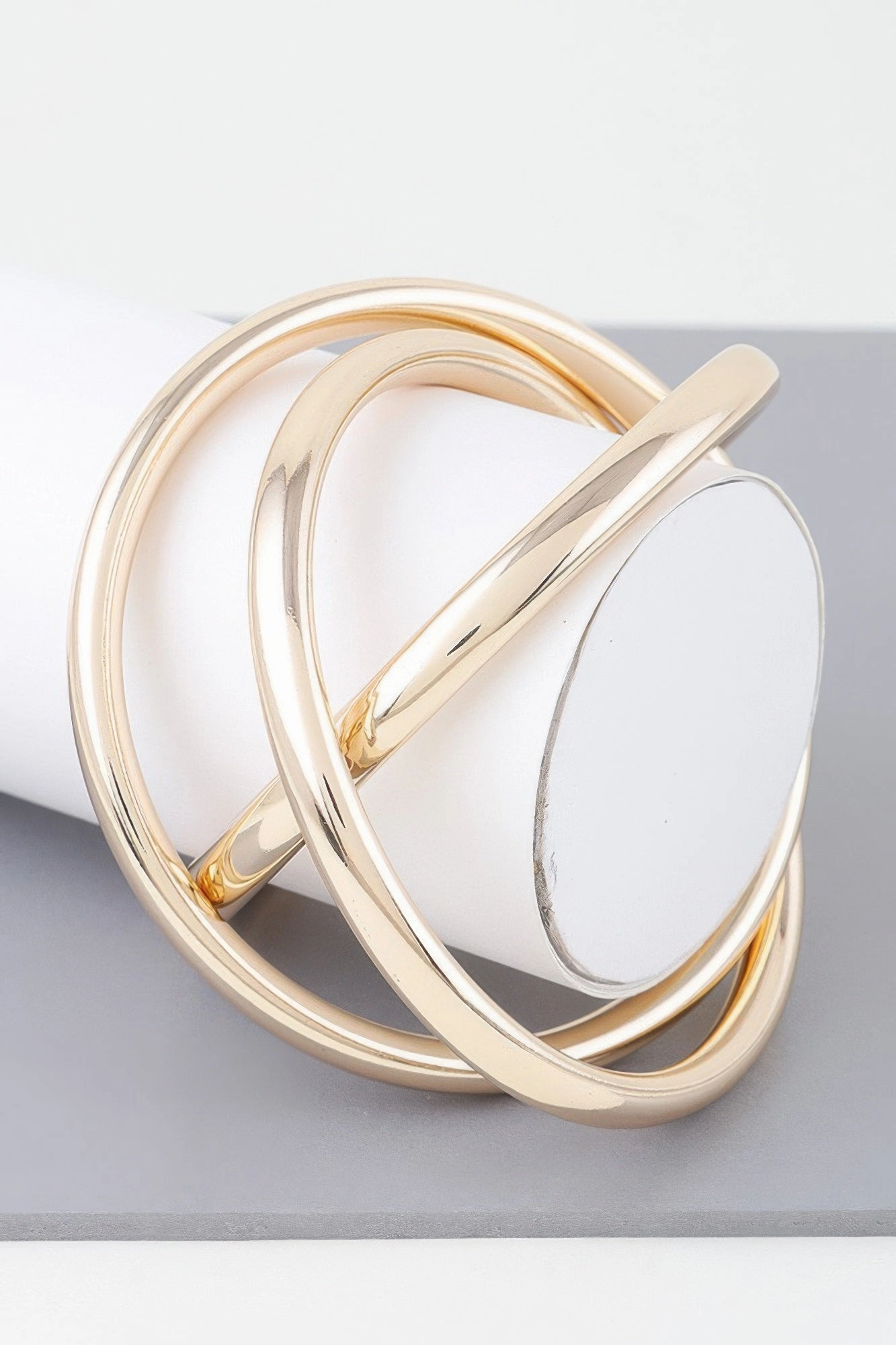 Triple Shiny Bangle Bracelet