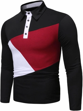 Tshirts Shirts for Men Regular Fit Long Sleeve Cotton Polo Tee Causal Stylish Solid Button Down Muscle Shirt 2023