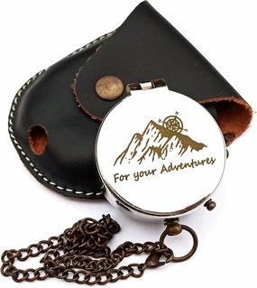 TSWO for Your Adventures... Pocket Compass Gifts for Adults & Kids, Engraved Compass Gift for Couple, Husband/Wife Gifts, Wedding Gifts