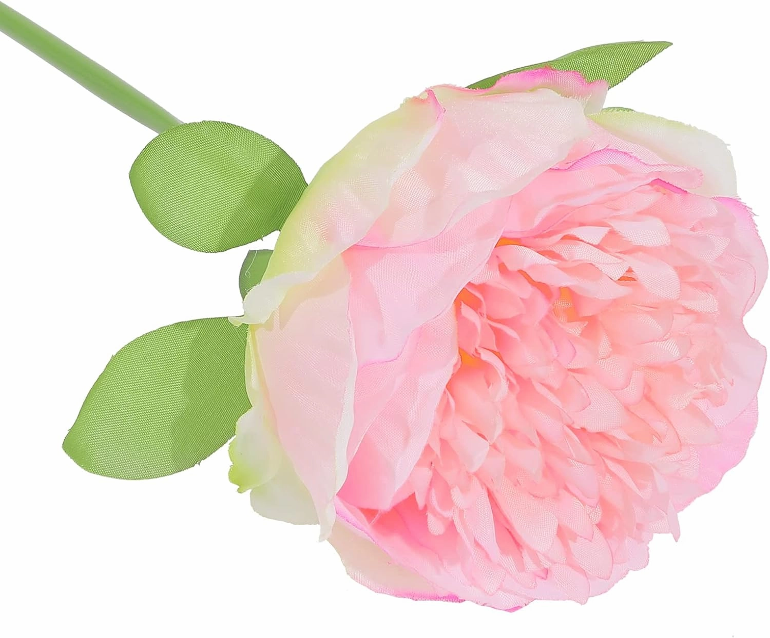 U'Artlines 20 Heads Artificial Peony Silk Flower Leaf Home Office Wedding Party Festival Bar Decor (Pink)