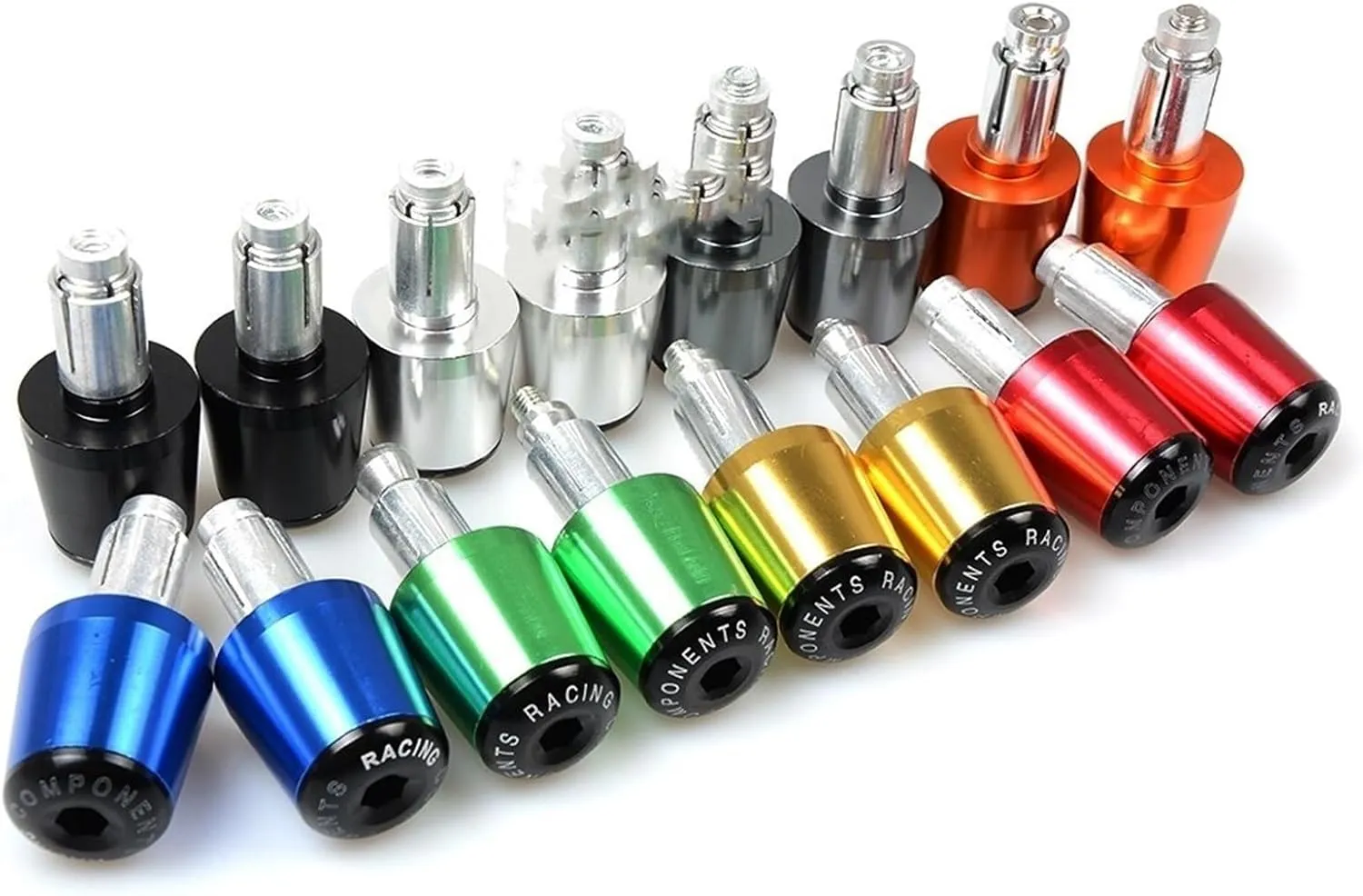 Universal for H&onda VT1100/VT 1100 C Spirit Motorcycle 7/8" 22mm Handlebar Grips Cap Hand Bar Ends Handle Gear Balanced Plugs Slider Cover(Color:Verde)