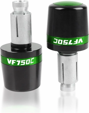 Universal for H&onda VF750C VF 750 C 1994 1995 1996 1997 1998 2000 7/8'' 22mm Motorcycle CNC Handlebar Grips Handle Bar Caps End Plugs(Verde)