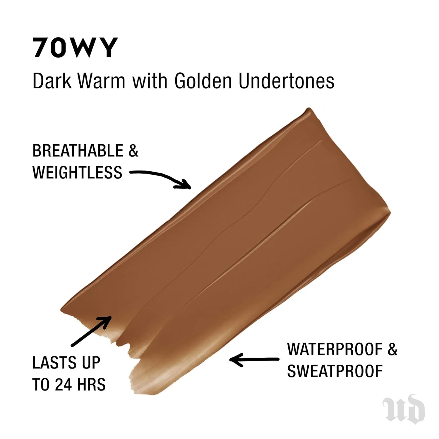 Urban Decay Stay Naked Weightless Liquid Foundation, Waterproof Face Makeup, Buildable Medium Coverage with No Caking, Real-Skin Matte Finish, Lasts Up to 24 Hours, Vegan, Cruelty-free - 1 fl oz