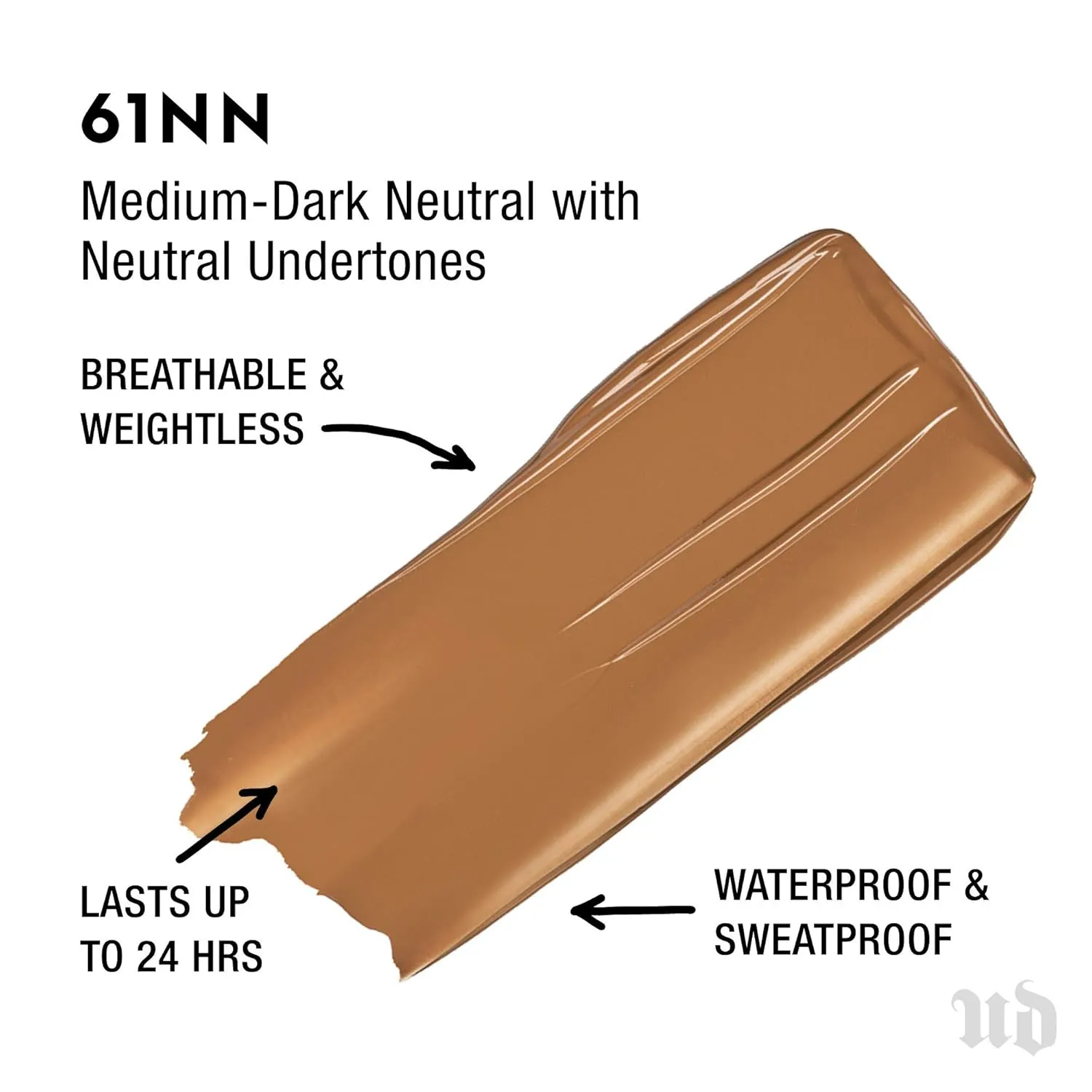 Urban Decay Stay Naked Weightless Liquid Foundation, Waterproof Face Makeup, Buildable Medium Coverage with No Caking, Real-Skin Matte Finish, Lasts Up to 24 Hours, Vegan, Cruelty-free - 1 fl oz