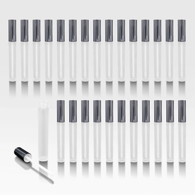Vibe Frosted Lip Gloss Tubes w/Shiny Silver Cap & Doe Foot Wand (Carton - 336 Pack)