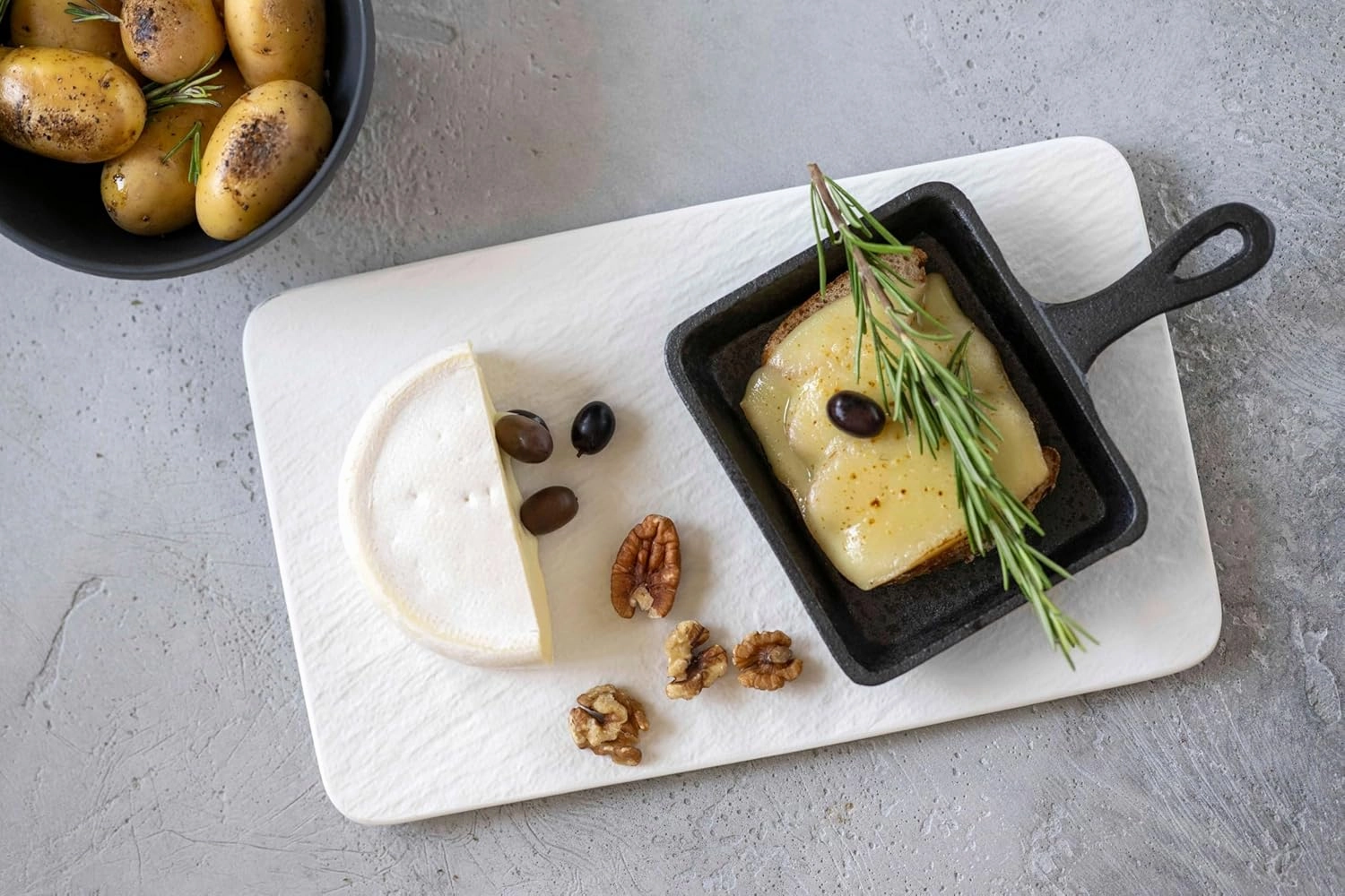 Villeroy & Boch Manufacture Rock Blanc Rectangular Serving Platter White for Meat, Fish and Vegetables, Premium Porcelain