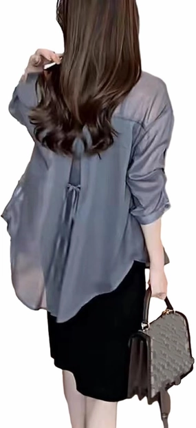 Visulong Shirt, Summer Sunscreen Chiffon Shirt Long Sleeve, Women Lightweight Sunscreen Sheer Cardigan Uv Block