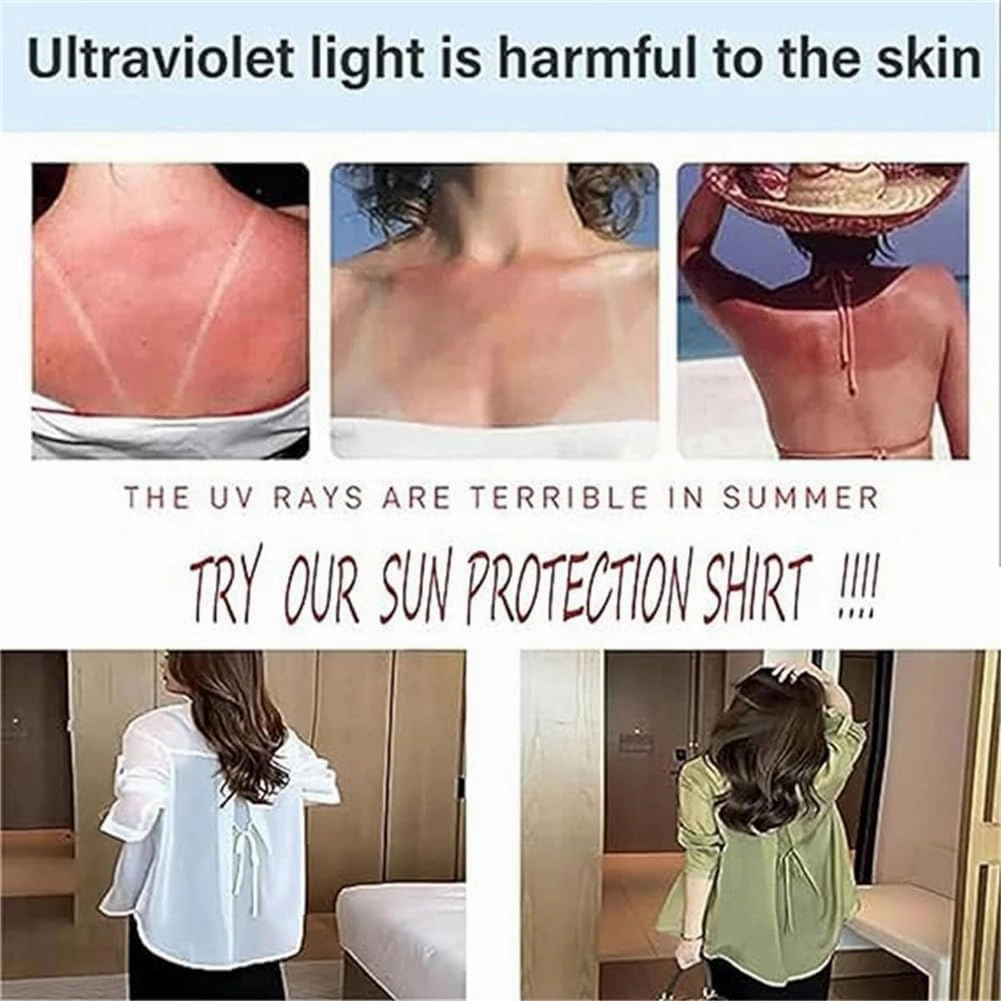 Visulong Shirt, Summer Sunscreen Chiffon Shirt Long Sleeve, Women Lightweight Sunscreen Sheer Cardigan Uv Block