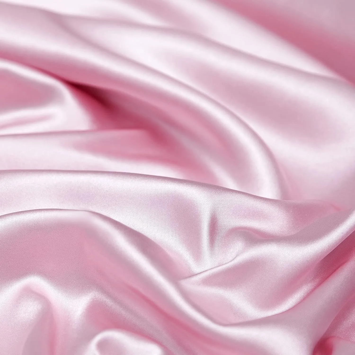 Vonty Satin Sheets Twin Silky Soft Satin Bed Sheets Pink Sheet Set, 1 Deep Pocket Fitted Sheet   1 Flat Sheet   1 Pillowcases