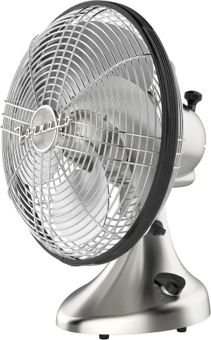 Vornado Silver Swan Vintage Oscillating Fan, Brushed Nickel