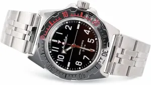 Vostok | Classic Amphibian Automatic Self-Winding Russian Diver Wrist Watch | WR 200 m | Fashion | Business | Casual Men's Watches | Model 110647 Steel Bracelet
