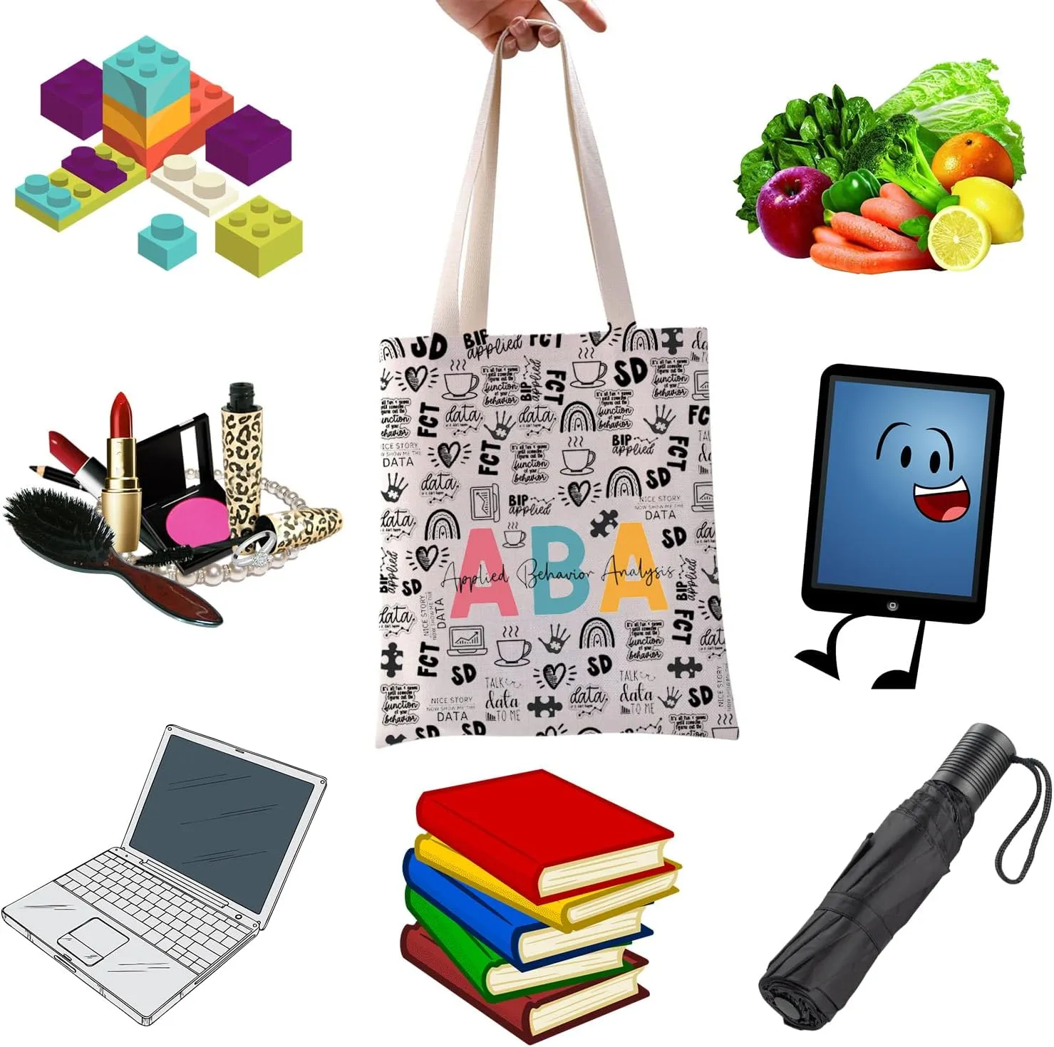 WCGXKO ABA Therapist Behavior Therapist Gift ABA Therapist Survival Kit Zipper Pouch Makeup Bag