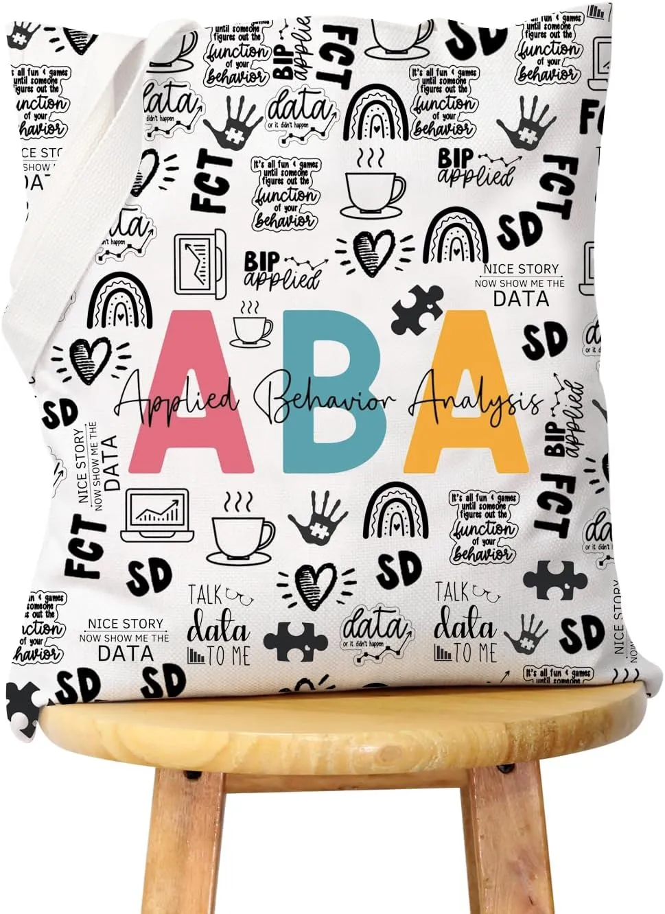 WCGXKO ABA Therapist Behavior Therapist Gift ABA Therapist Survival Kit Zipper Pouch Makeup Bag