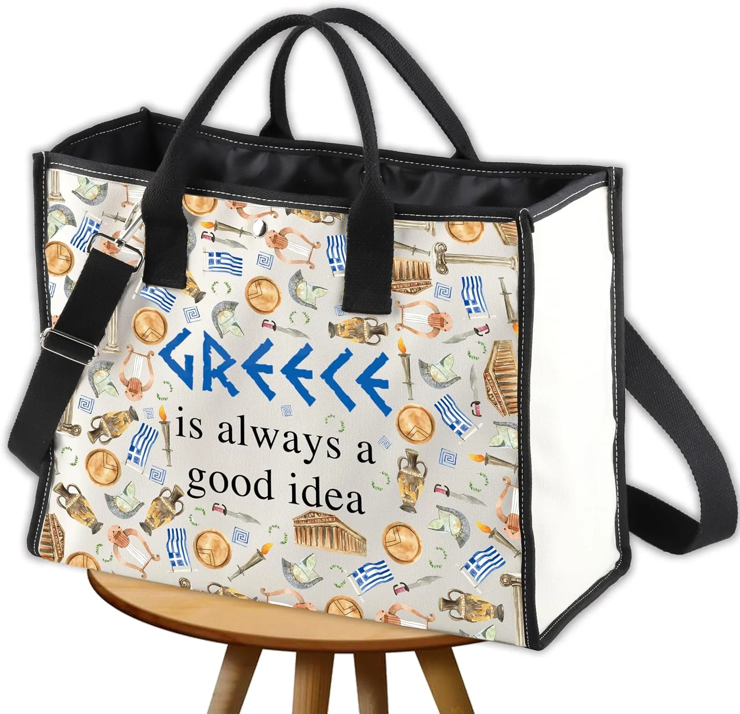 WCGXKO Greece Gift Greece Surprise Trip Gift Greece Is Always A Good Idea Zipper Pouch Makeup Bag