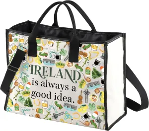 WCGXKO Ireland Trip Gift Ireland Lover Gift Merch Zipper Pouch Makeup Bag LT