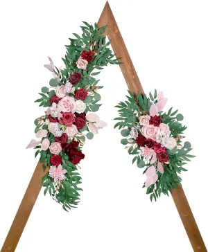 Wedding Arch Flowers, Artificial Flowers for Decoration, Large Flower Swag for Boho Styles Wedding Ceremony Floral Decor - Pack of 2