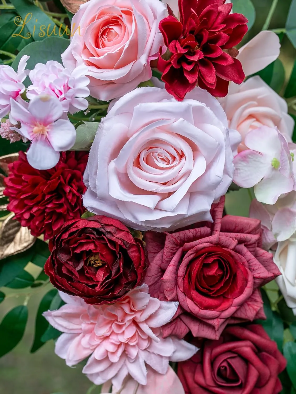 Wedding Arch Flowers, Artificial Flowers for Decoration, Large Flower Swag for Boho Styles Wedding Ceremony Floral Decor - Pack of 2