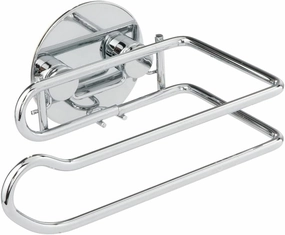 Wenko Turbo-Loc Toilet roll Holder-Fixing Without Drilling, Steel, Silver Shiny, 9 x 14 x 6 cm