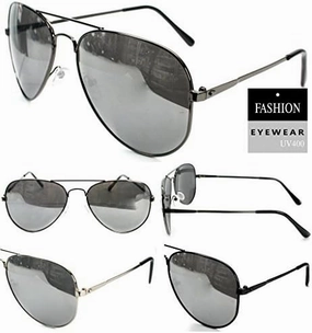Wholesale Lot of 12 Metal Aviator Style Sunglasses UV 400