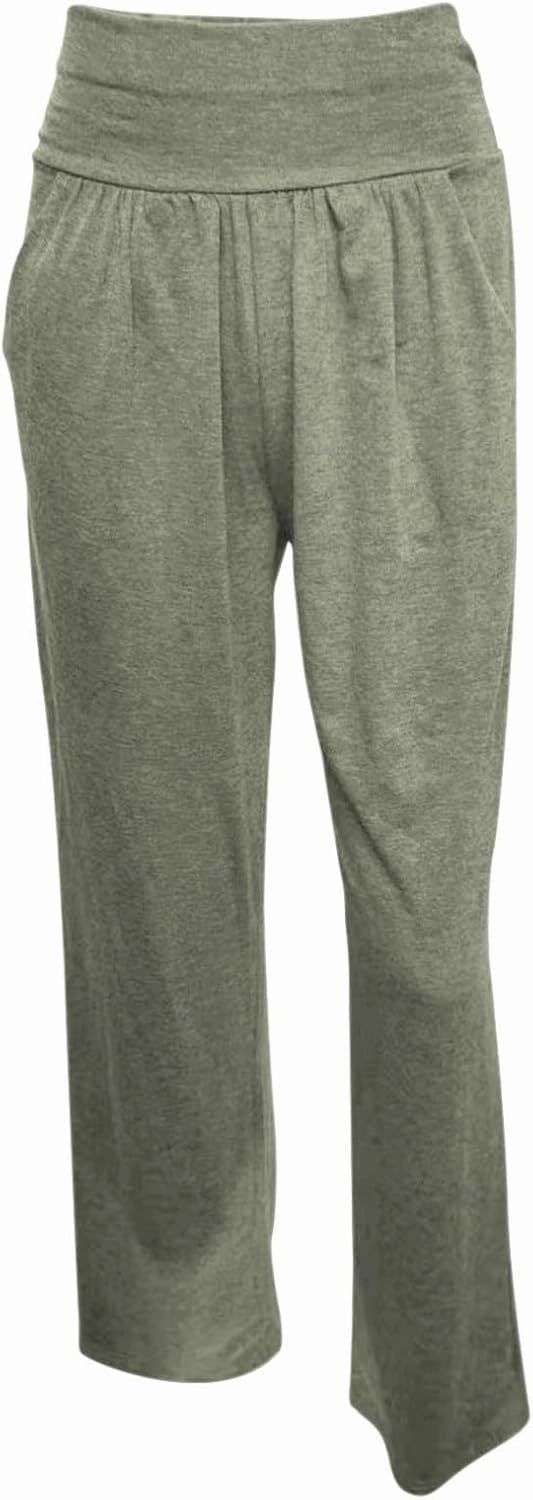 Wide Leg Yoga Pants for Women Elastic High Waisted Casual Trousers Pull On Summer Baggy Athletic Workout Sweatpants