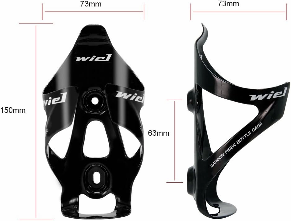 Wiel Full Carbon Fiber Bicycle Bike Light Drink Water Bottle Cage Holder