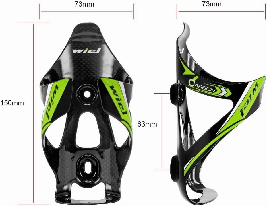Wiel Full Carbon Fiber Bicycle Bike Light Drink Water Bottle Cage Holder