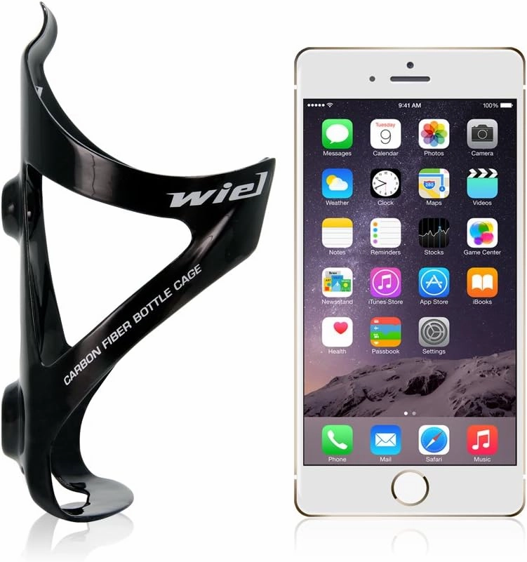 Wiel Full Carbon Fiber Bicycle Bike Light Drink Water Bottle Cage Holder