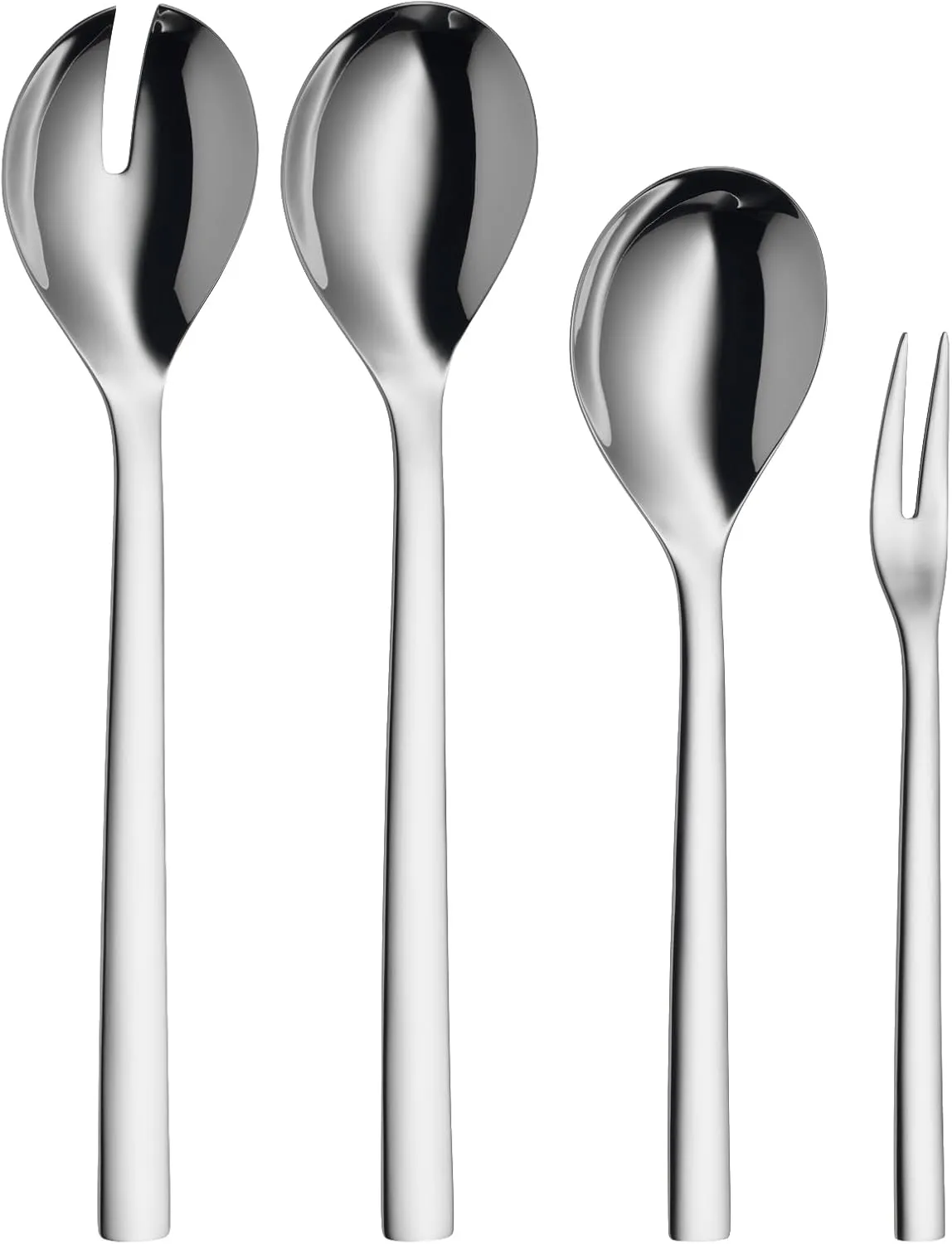 WMF Serving Set 3 Pieces Nuova Cromargan Stainless Steel 18/10 Brushed, Silver