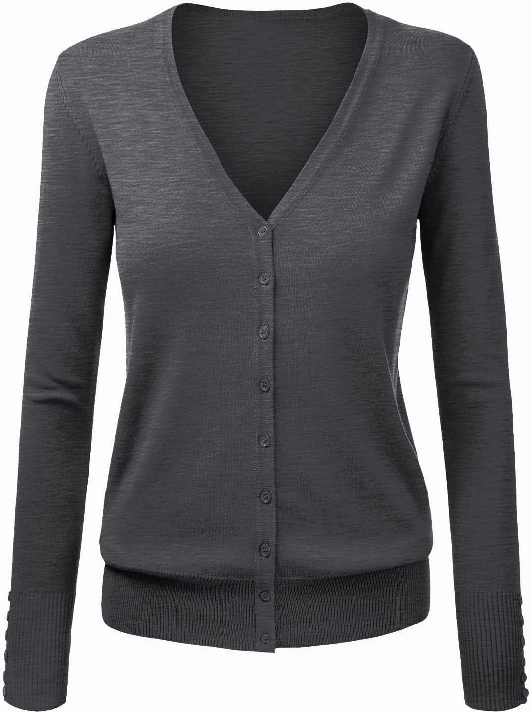 Women Cardigan 3/4 Sleeves Open Front Autumn and Winter Models of Classic Versatile Basic Women's Long Sleeve