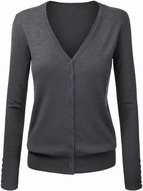 Women Cardigan 3/4 Sleeves Open Front Autumn and Winter Models of Classic Versatile Basic Women's Long Sleeve