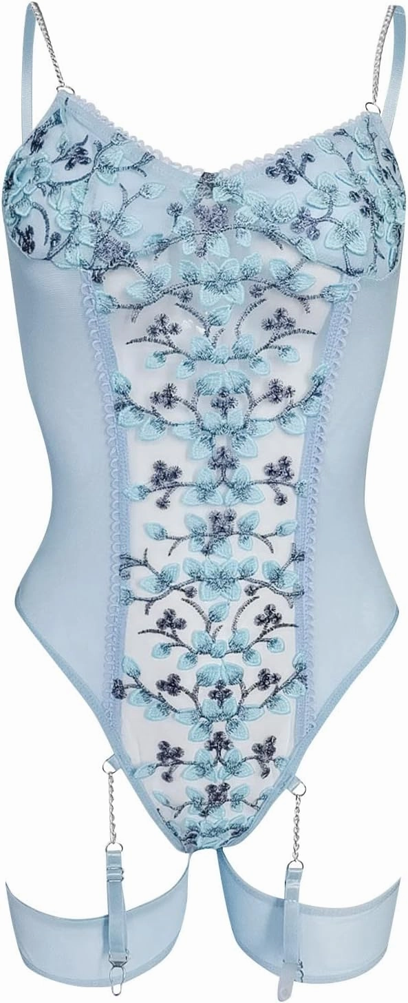 Women Lace Lingerie Bodysuit Sexy Women Sexy Lingerie Bodysuit Choker Halter Babydoll Cut Out Roleplay Strappy