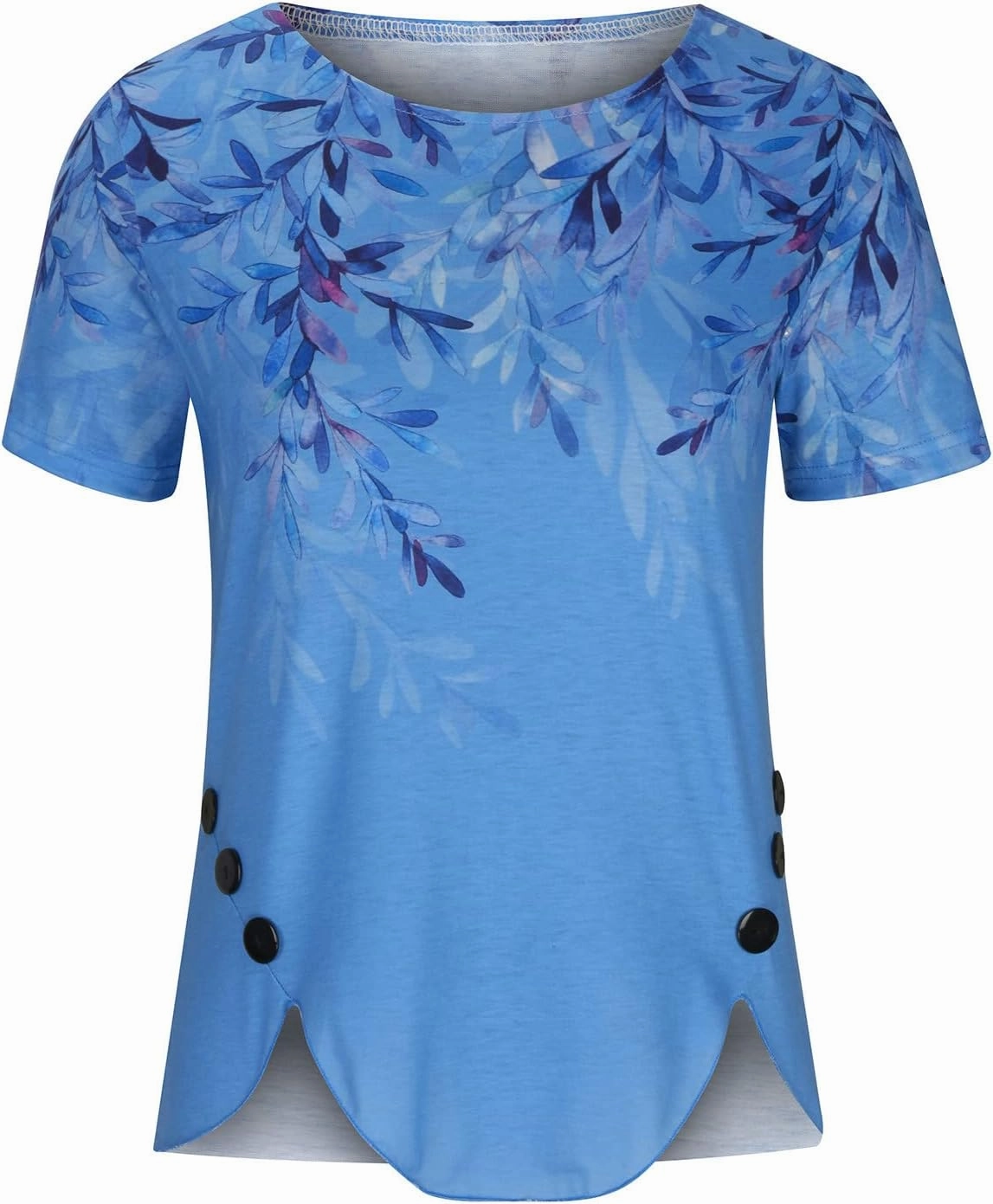 Women's Floral Print Summer Blouses Dressy Casual Short Sleeve Ladies Tops Cute Tunics Shirts Trendy Clothing 2024