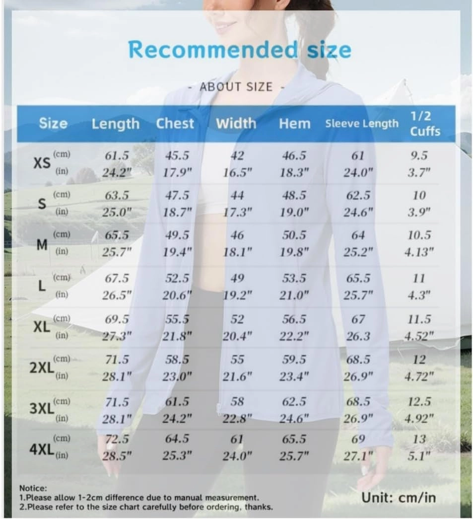 Women's UPF50  Sun Protection Shirts, SPF Jacket UV Zip Up Hoodie, Long Sleeve Summer Ice Silk Outdoor with Pockets