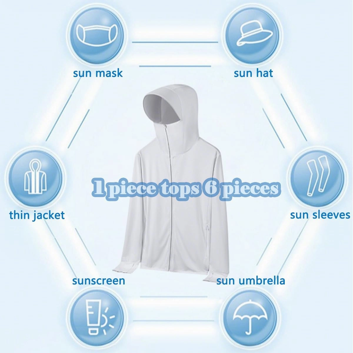 Women's UV SPF Long Sleeve Zipper Hoodie Brim Jacket, UPF 50  Full Zip Lightweight Summer Sun Shirt With Inner Pockets