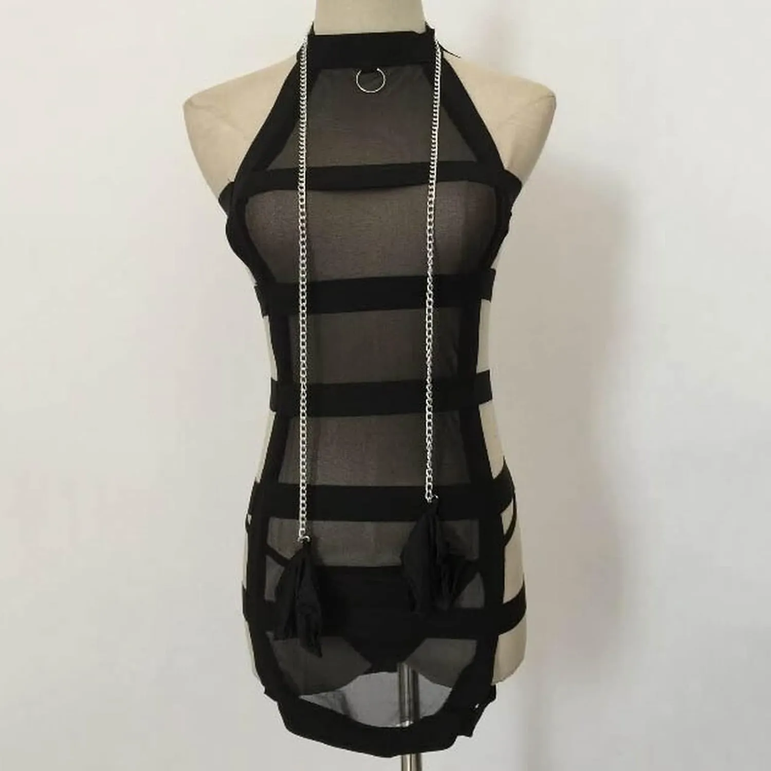 Women's Lingerie Full Cage Body Chest Suspenders Underwear Garter Suit Elastic Top Punk Gothic Festive Rave