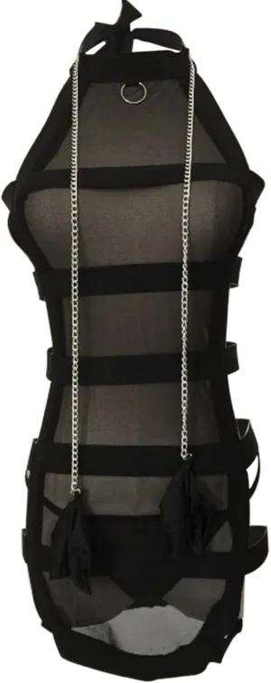 Women's Lingerie Full Cage Body Chest Suspenders Underwear Garter Suit Elastic Top Punk Gothic Festive Rave