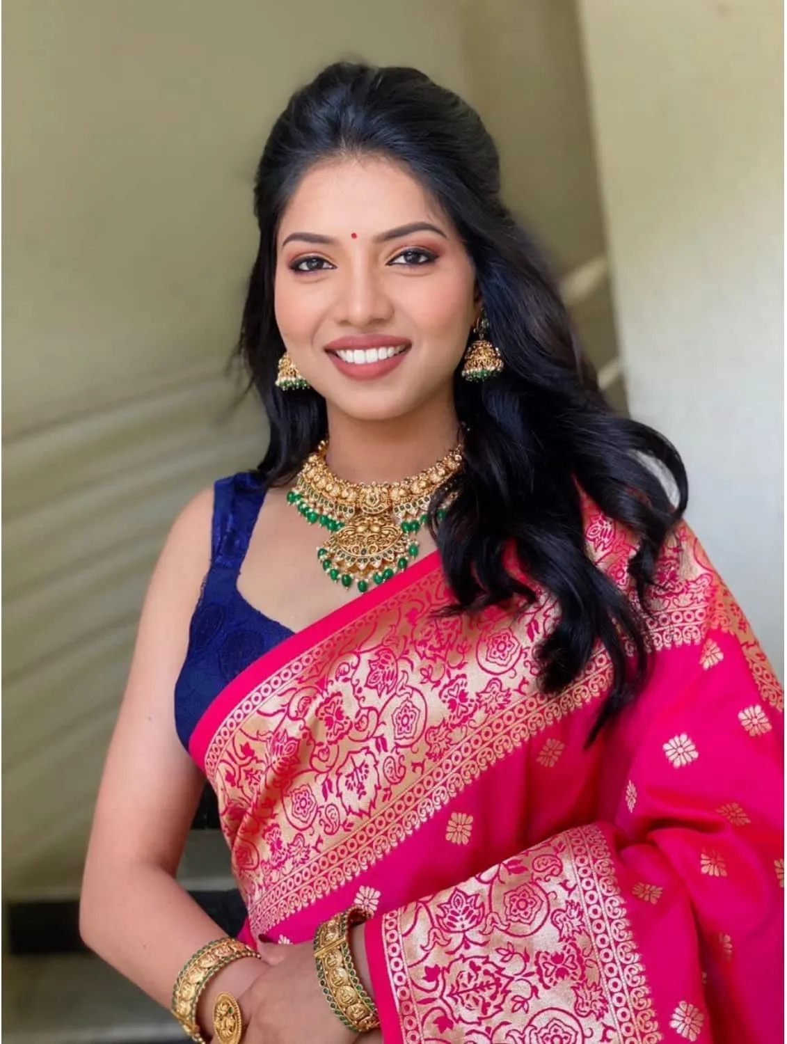 Women's Pure Lichi Silk Indian Wedding Wear kanjeevaram Saree with UnStitched Blouse Piece
