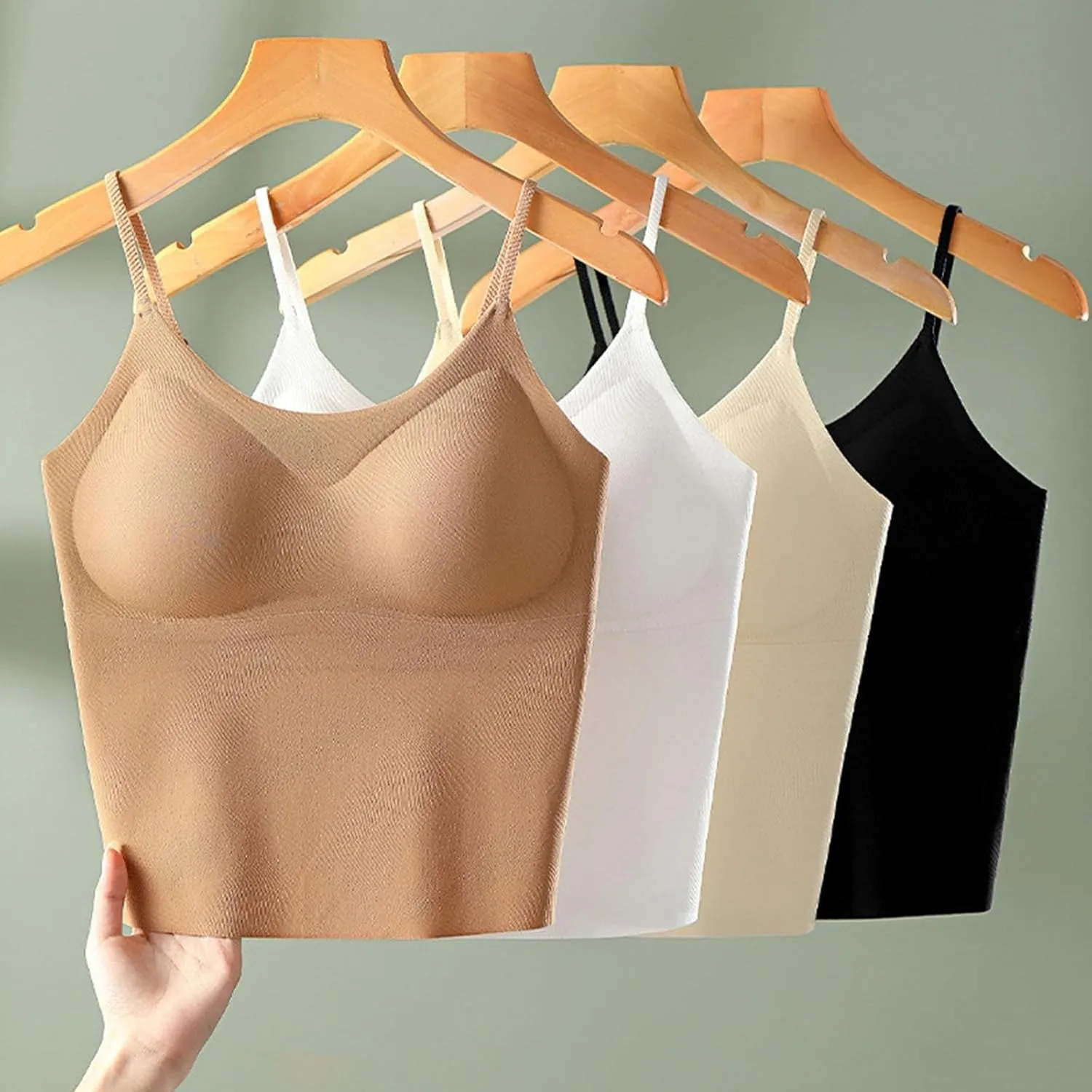 Womens Shapewear Bodysuit Spaghetti Straps Camis Tummy Control Seamless Body Shaper Waist Shaping Tops for Going Out