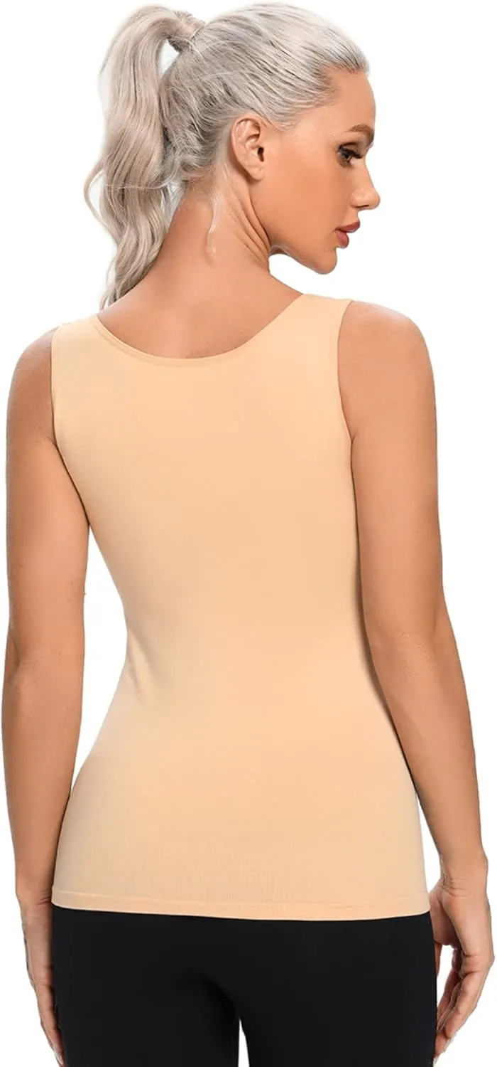 Womens Tank Tops Seamless Black White Gray Nude