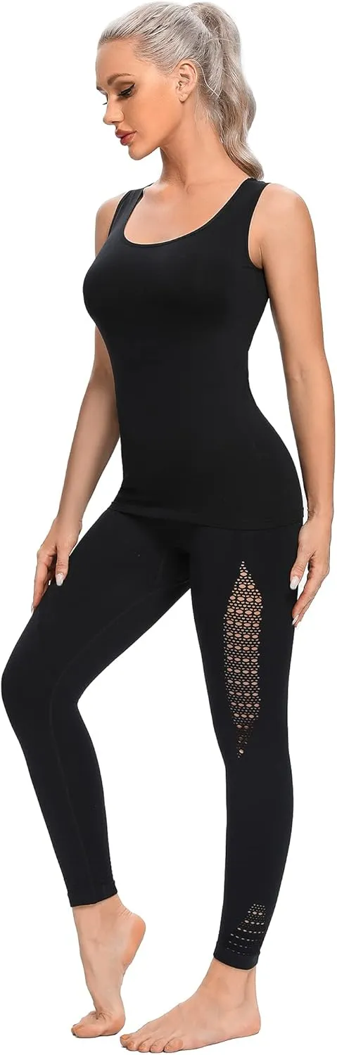 Womens Tank Tops Seamless Black White Gray Nude