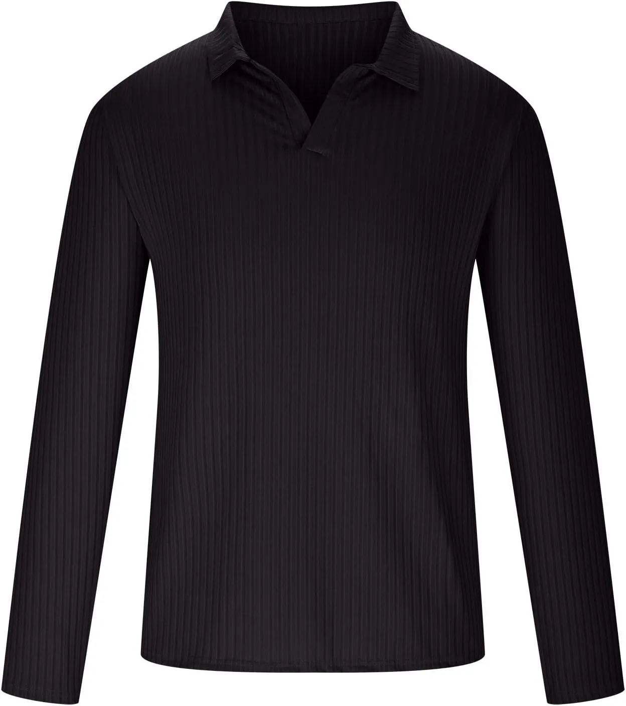 Work Shirts for Men 2023 Regular Fit Long Sleeve V Neck Solid Work T Shirt Casual Muscle Fitness Sport Clothes