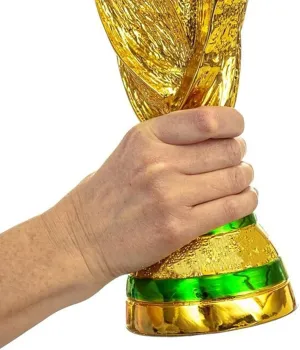 World Soccer Trophy Replica Football Award Champion Trophy Bedroom Office Desktop Decor 27cm（10.6 Inch）