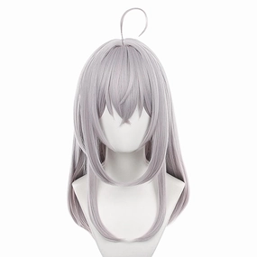 XiongXiongLe Alya Wig Cosplay Off White Pink Long Straight Hair Wig for Adult Cos Anime Role Alisa Party Halloween Christmas(Alya)