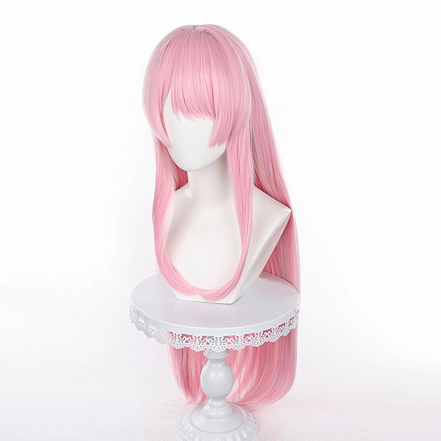 XiongXiongLe Anon Chihaya Wig Cosplay Anime Halloween Long Straight Pink Hair Wigs for Cos Party Halloween Christmas Daily Wear