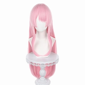XiongXiongLe Anon Chihaya Wig Cosplay Anime Halloween Long Straight Pink Hair Wigs for Cos Party Halloween Christmas Daily Wear