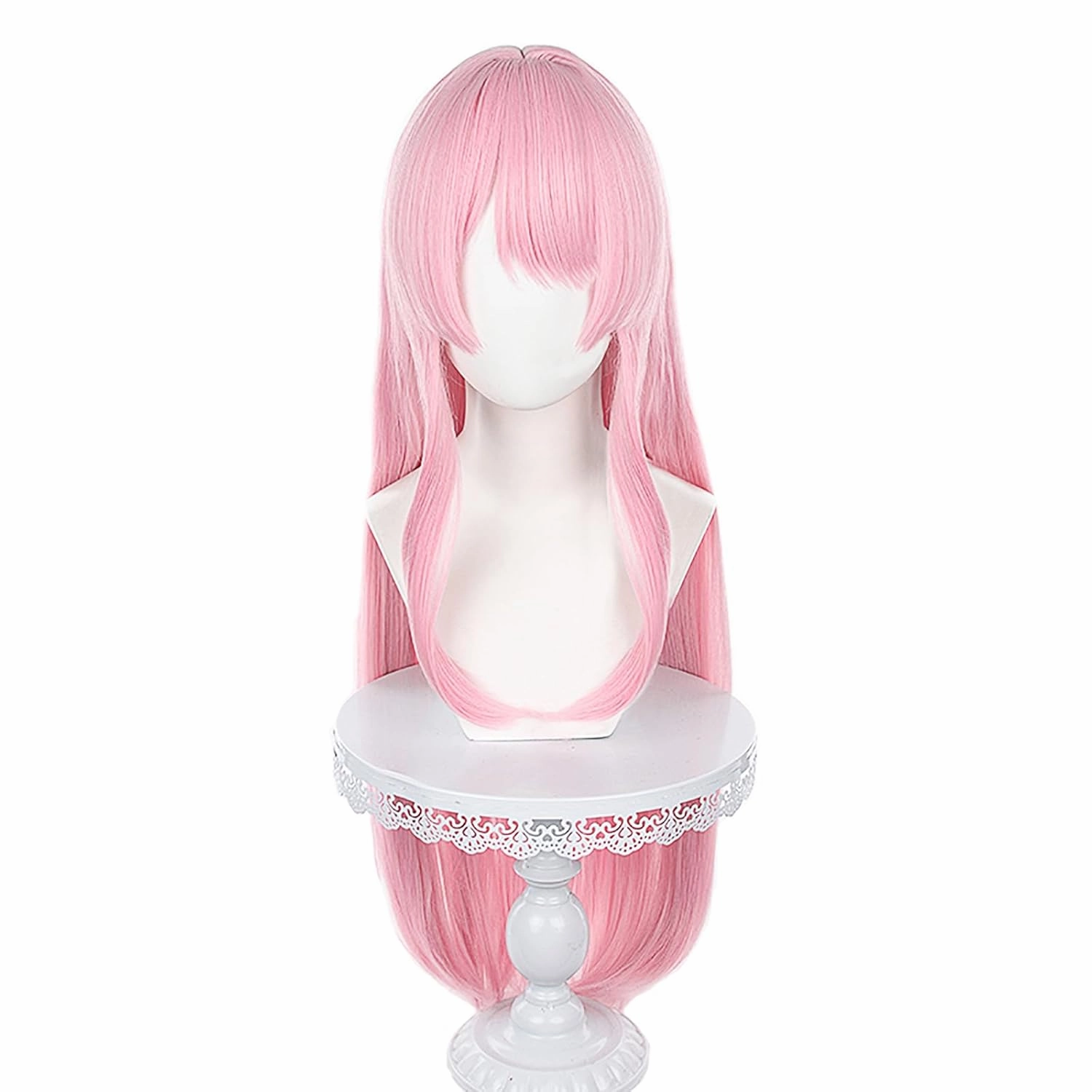 XiongXiongLe Anon Chihaya Wig Cosplay Anime Halloween Long Straight Pink Hair Wigs for Cos Party Halloween Christmas Daily Wear