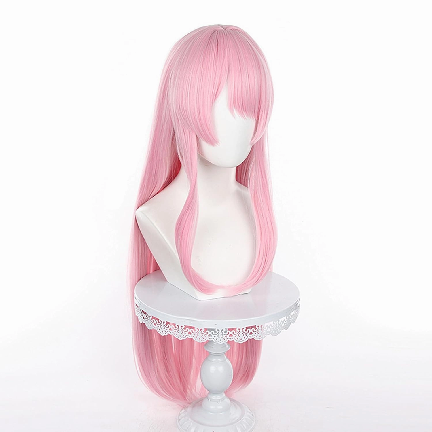 XiongXiongLe Anon Chihaya Wig Cosplay Anime Halloween Long Straight Pink Hair Wigs for Cos Party Halloween Christmas Daily Wear