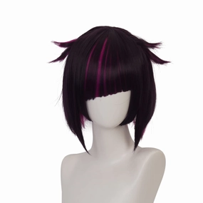 XiongXiongLe Lilia Vanrouge Wig Cosplay Anime Costume Character Black Mix Pink Heat Resistant Synthetic Hair Men Women Carnival Party Wigs